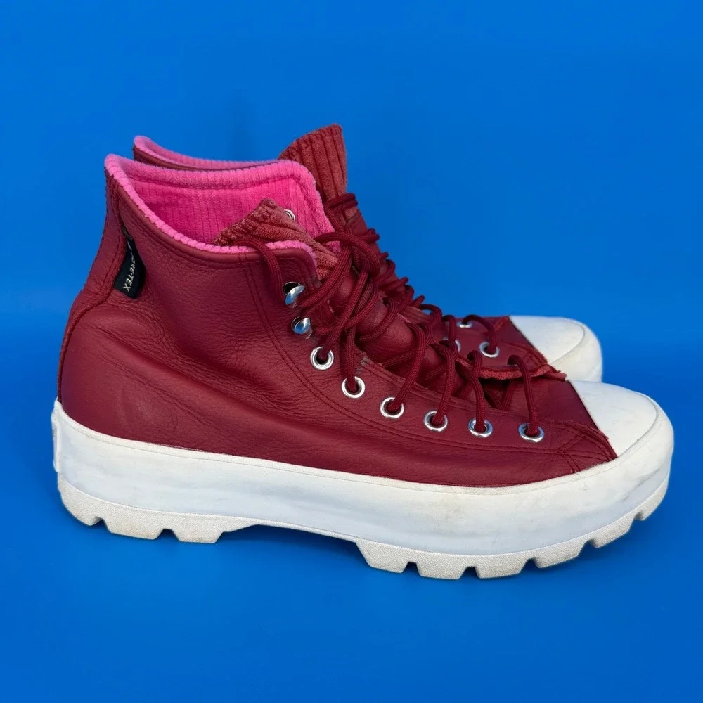 Converse Chuck Taylor All Star Lugged GORE-TEX Burgundy Leather 565007C 10‎